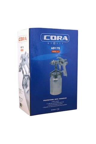 Cora AB17S Alttan Alüminyum Depolu Boya Tabancası 1000 ML 1.7 MM
