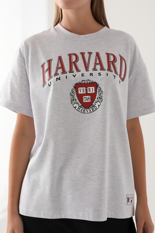Harvard Kar Melanj Kadın T-shirt 5274-41188 Kar Melanj