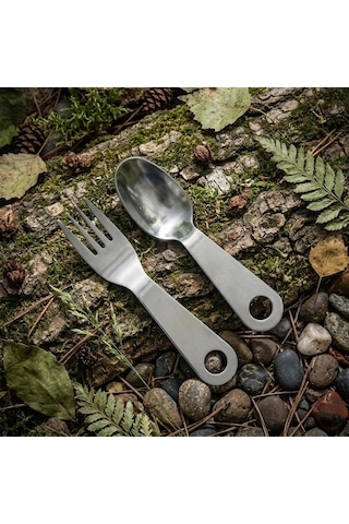 Knivox Çok Amaçlı Çakı Ve Çatal Kaşık Seti Haki