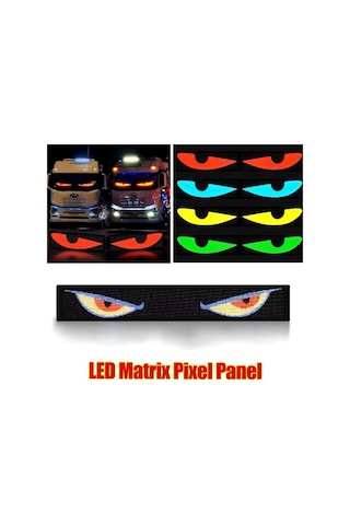 Wearfitpro Matrix Led Panel Cama Yapışan Telefon Kontrollü Otomobil Led,tırcı Kamyon Led Uznluk60cm-geniş12cm