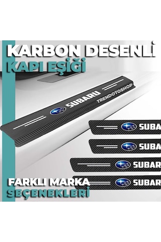 Subaru Uyumlu Karbon Kapı Eşiği Folyo 4'Lü Set