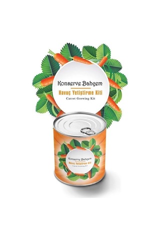 Buffer Konserve Bahçem Evde Konservede Havuç Yetiştirme Büyütme Kiti Mavi