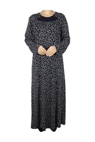 0kadın Desenli Kulplu Büyük Beden Anne Elbise Leopar