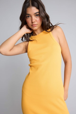 Defacto Bodycon Vücudu Saran Halter Yaka Ribana Kolsuz Turuncu Maxi Elbise H7119ax26smog43 Turuncu-og43