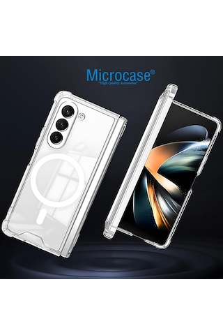 Samsung Galaxy Uyumlu Z Fold5 Magsafeyarı Esnek Plastik Tpu Kılıf-al8113