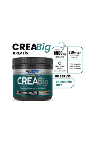 Kreatin Creabig 210gr 30 Servis Ananas Aromalı Creatine Monohydrate %100 Mikronize Aromasız