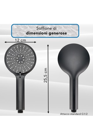 Qianfan 2 Metre Hortumlu Duş Başlığı, 5 Fonksiyonlu Evrensel Duş Krom