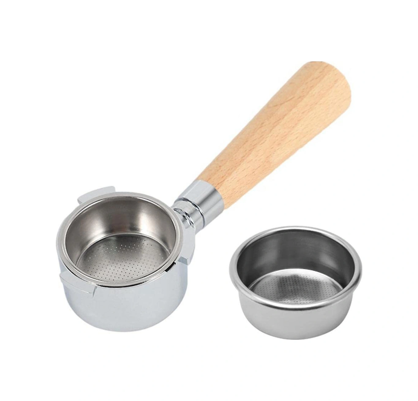 Lemestar 51mm Ahşap Kollü Paslanmaz Çelik Kahve Portafilter, Profesyonel Filtre Sepeti Ve Değiştirme Aksesuarı - Delonghi Uyumlu Diğer