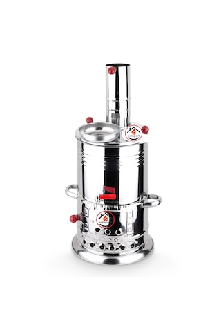 Odunlu Kömürlü Çay Semaveri Odunlu Kömürlü Semaver Tek Musluklu Semaver 3,5 Litre
