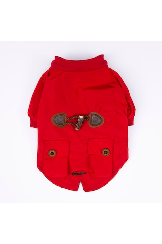 Pawstar Kırmızı Charles Polarlı Kedi Köpek Montu Kırmızı M