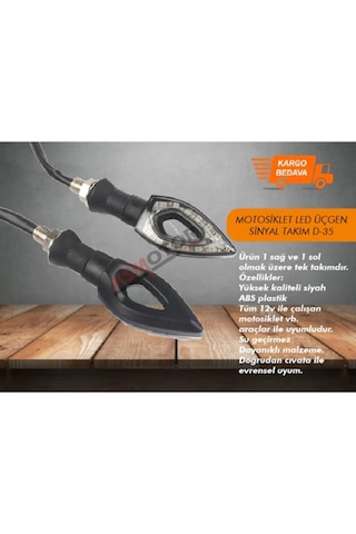Motosiklet Led Üçgen Sinyal 4 Adet Üniversal