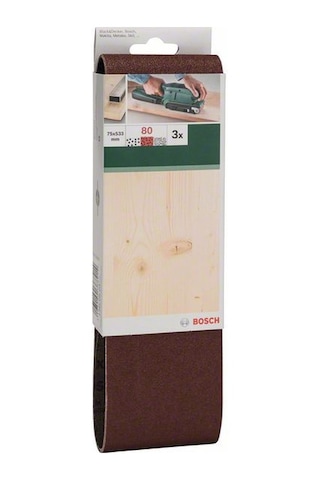 Bosch Tank Zımpara Kağıdı 3'lü. 75 x 533 mm 80 Kum - 2609256218
