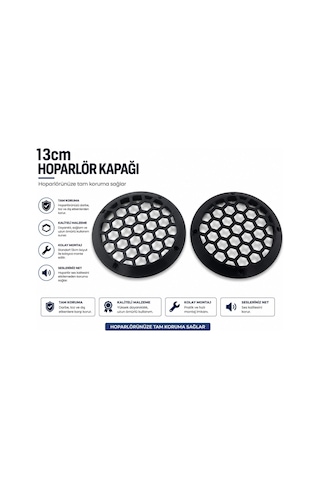 13cm Hoparlör Kapağı - Plastik Kaliteli Midrange Hoparlör Kapak 13 Cm - 2 Adet