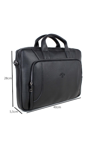 Siyah Renk Evrak Ve Laptop Çantası 15,6 İnç Unisex Siyah