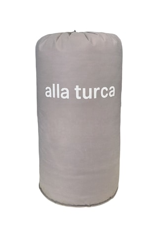 Alla Turca Çift Taraflı Lux Silikon Yorgan - Çift Kişilik Özel Çantalı Mor-gri