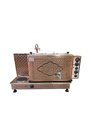 Demsu Plus 3 Demlikli Elektrikli Full Otomatik Çay Kazanı - Çiçek Desen Demsu Plus 3 Demlikli Elektrikli Full Otomatik Çay Kazanı - Çiçek Desen