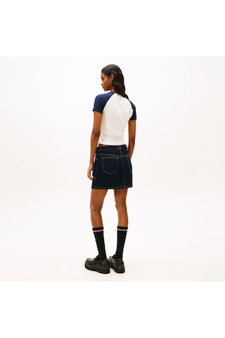 Tommy Hilfiger Slim Fit Miss Tommy Kadın Beyaz T-shirt Dw0dw22536 Beyaz