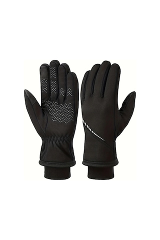 Willowhaven Siyah Kışlık Dokunmatik Eldiven, Kayak Koşu Bisiklet Siyah