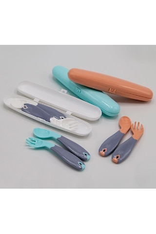 Babyjem Mama Çatal Ve Kaşık Saklama Kabı Beyaz