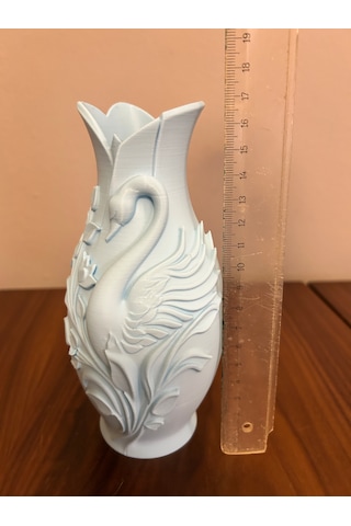 Vazo Dekoratif 3d Açık Mavi