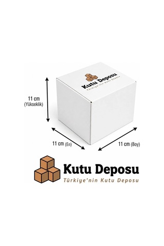 11x11x11 Cm Ofset Kupa Bardak Kutusu - Beyaz 50 Adet 1