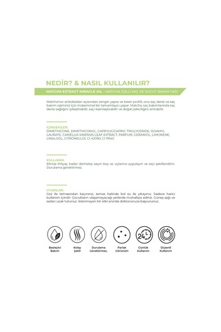 Matcha Mucize Saç Ve Vücut Yağı Hacim Veren İpeksi Saç Serumu 50 Ml - 801538693