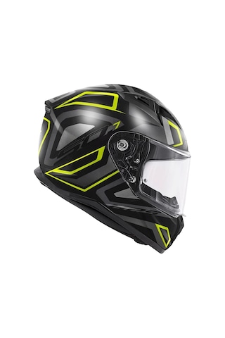 50.7 Proton Mat Tıtanıum-sarı Kask Tek Renk