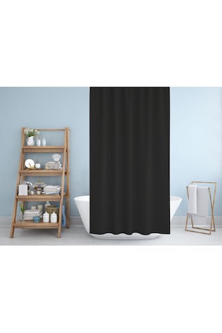 Zethome Jackline Banyo Duş Perdesi 0010 Siyah Tek Kanat 240x200 Siyah