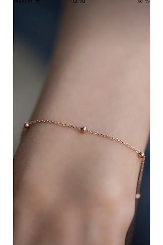 X-lady Accessories Altın Renk Kadın Gold Renk Top Zincir Bileklik - 2398 Çok Renkli
