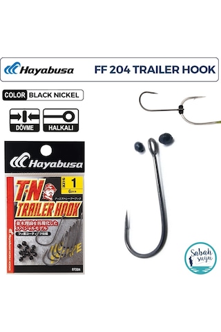 Hayabusa Ff 204 T.n Trailer Delikli Tekli İğne Teflon Siyah 1 6 Adet