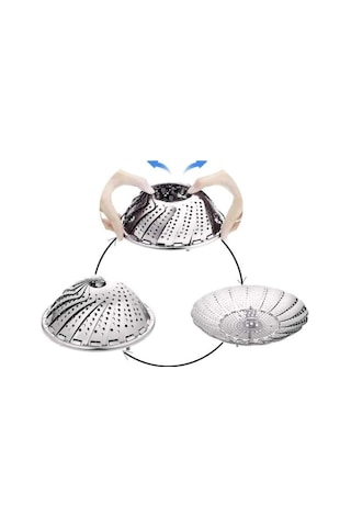 Buharda Sebze Haşlama Ve Pişirme Aparatı Sepeti Buharda Pişirici