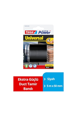 Tesa Ekstra Güçlü Duct Tamir Bandı, Siyah