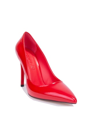 Dagoster Dza07-388460 Kırmızı Rugan Stiletto Topuklu Kadın Ayakkabı 001