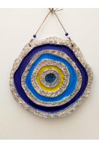 Seramik Nazar Boncuğu Dekoratif Duvar Süsü Nazarlık