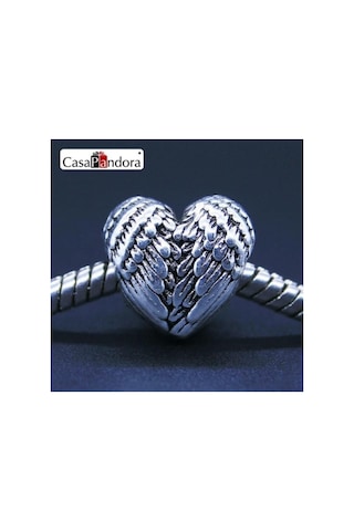 Gümüş Kalp Charm, Charm Bileklik Uyumlu Gümüş Gümüş