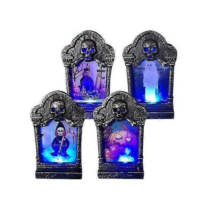 Cadılar Bayramı Jack O'lantern Mezar Taşı Işığı Küçük Mezar Taşı Led Sahne Düzeni Bar Düzeni Dekoratif Aksesuarlar Diğer