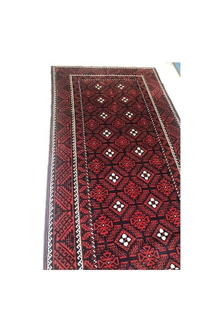 40 YILLIK ANTİK İRAN BALUCH EL DOKUMASI YÜN HALI 255x135cm 3.39m2