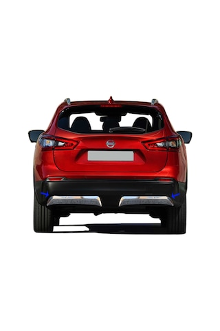 Nissan Qashqai Krom Arka Difüzör 2 Prç. 2017-2021