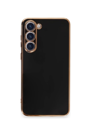 Samsung Galaxy S23 Plus İçin Kılıf Olive Plated Siyah Galaxy S23 Plus İle Uyumlu Kılıf - Siyah