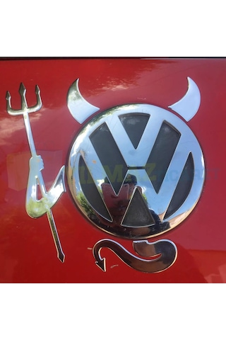 Volkswagen Opel Bmw Mercedes Toyota Honda Hyundai Şeytan Devil Logo 3D Oto Sticker Tüm Araçlar