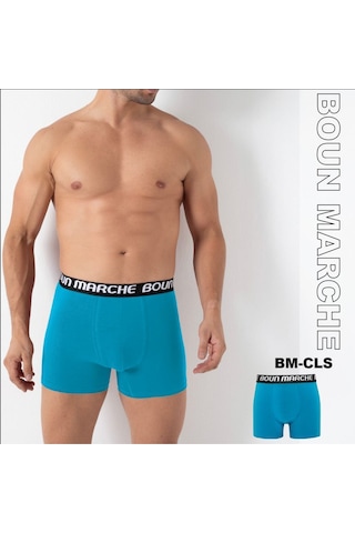 Boun Marche Erkek Boxer Likralı Premıum 6'lı Kutu Gloria Turkuaz