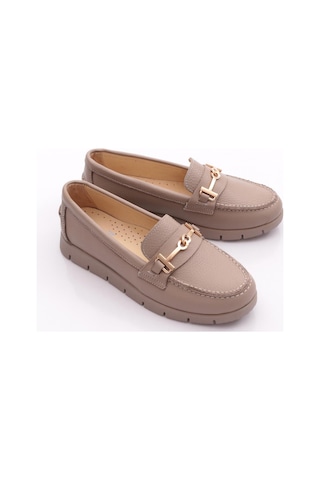 Dgn 5604-6 Kadin Loafer Ayakkabi Vizon Floater