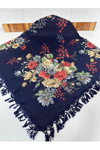 Sökme Boncuklu Pamuk Yazma - 05651 Lacivert, Gri