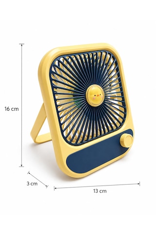 Mini Fan Ayarlanabilir Kademeli Işıklı Gece Lambası Vantilatör Beyaz