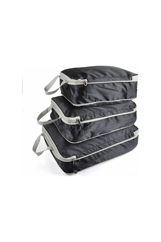 Springsun Seyahat Sıkıştırma Çantalı Organizer Seti - 3'lü Genişleyebilir Su Geçirmez Çantalar