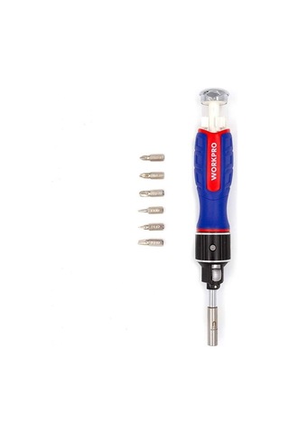 Workpro Wp221069 6-ın-1 Profesyonel Cr-v Cırcırlı Manyetik Tornavida Seti Fr Wp221069