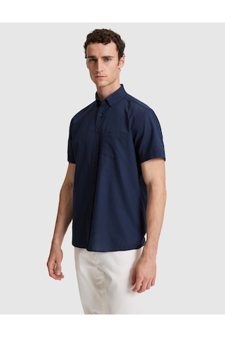 Pierre Cardin Erkek Koyu Lacivert Gömlek Kısa Kollu 50325364-vr100