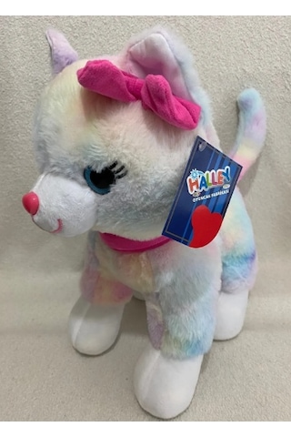 Oyuncak Halley Peluş 30 Cm Pembe Tokalı Kedi