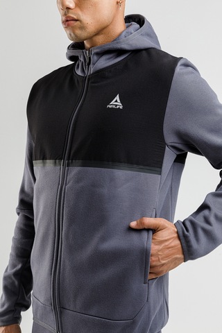 Airlife Engineered Hr Fleece I Erkek Tam Boy Fermuarlı Ve Kapüşonlu Eşofman Takımı Titanyum Antrasit