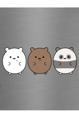 We Bare Bears Ayıcık Kardeşler Figürlü Eğlenceli Mutfak Süsü Buzdolabı Magneti Seti